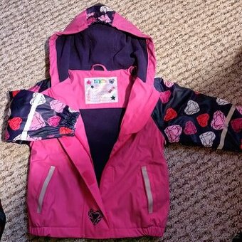 Dívčí nepromokavá bunda,zateplená fleesem