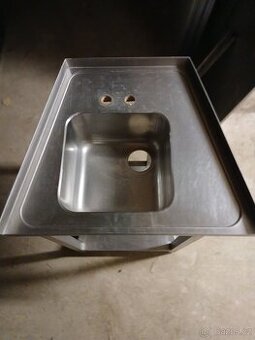 Nerezový stůl  s dřezem , ATYP