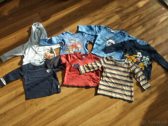 Trika s dlouhým ruk. a košile, vel. 74-80-86