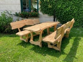 Zahradní set  dvě lavice a stůl - 1