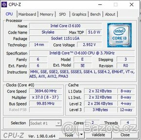 Intel Core i3 6100 3,7Ghz Skylake Socket 1151