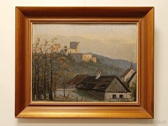 Obraz, Pdhradí 1956, olej na desce 50x40 - 1