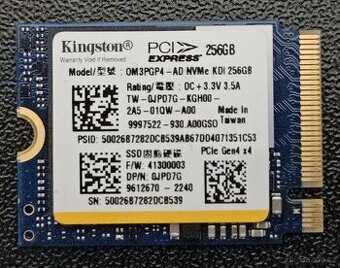 Ssd disk Kingston 256GB NVME