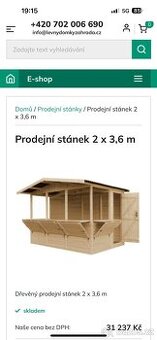 Prodám dřevěný stanek