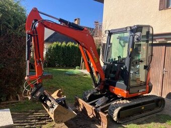 Prodám minibagr Kubota U27 s nulovým přesahem zádě