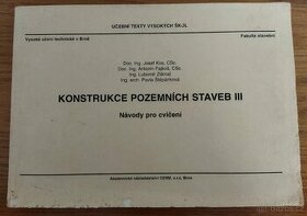 Konstrukce pozemních staveb III - Návody pro cvičení VUT - 1