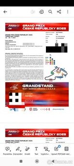 2x třídenní vstupenka Moto GP Brno T2 Grandstand