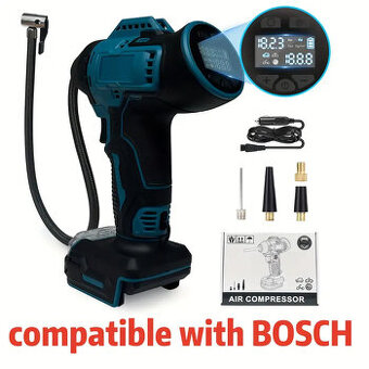 Ruční kompresor, pumpa, kompatibilní s akumulátory Bosch 36V