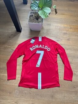 Fotbalový dres Ronaldo Man United 2008 s dlouhým rukávem