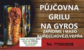 Zapůjčení grilu KEBAB elektrický nebo plynový