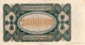 Německá bankovka 2 millionen Mark 1923, Pěkná
