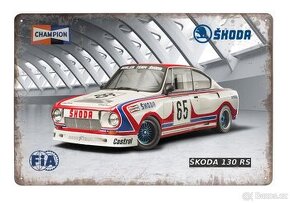 plechová cedule - ŠKODA 130 RS - European Touring Car .....