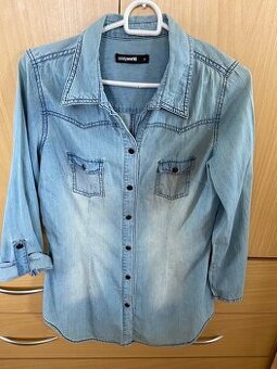 Džínová dámská košile, vel.M, zn.Takko
