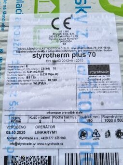 Prodám sedy fasádní polystyren 18cm