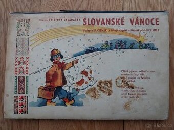 retro leporelo Paletovy skládačky Slovanské vánoce