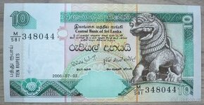 Bankovka, Srí Lanka, 10 rupií, ročník 2006