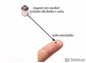 Neviditelné mikrosluchátko MIKRO s 7.5 W indukční smyčkou