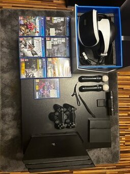 Playstation 4 Pro + Vr + 4 ovladače + 7 her