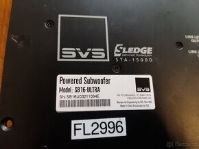 SVS subwoofer - zesilovač panel