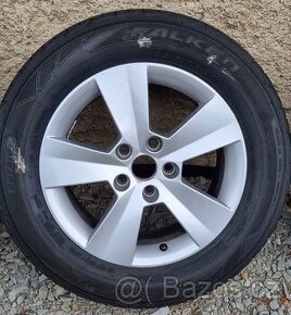 Alu disky škoda + Letní pneu falken 215 /60/ 16