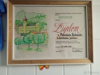 Komunistický diplom retro čssr
