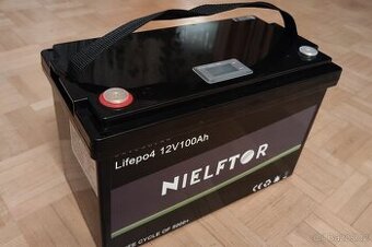 Baterie LiFePO4 Nielftor - 100Ah, 12V, BMS s BT - nová