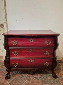 Komoda - barokni styl - břichatka - střední model - mahagon