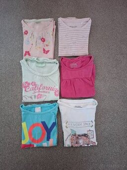 6x tričko s krátkým rukávem vel.104/110 + Balíkovna 50Kč