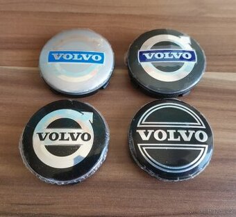 Středové krytky Volvo 64mm černé stříbrné šedé