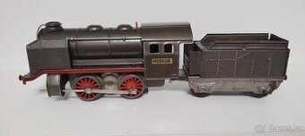 Merkur lokomotiva stříbrná ocelová barva