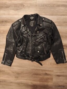 Kožený motorkářský křivák