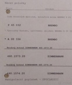 Porsche  911 997.1. gt3 přední brzdy - Zimmermann, Brembo