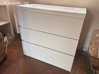 IKEA MALM komoda, bílá, 3 zásuvky
