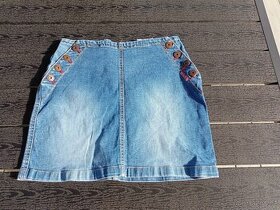 Dívčí riflová, džínová sukně vel. 146/152