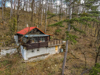 Prodej chaty 29m2 v Davli na jedinečném místě nad Vltavou