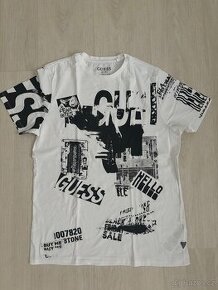 Pánské tričko bílé, Guess, vel.M