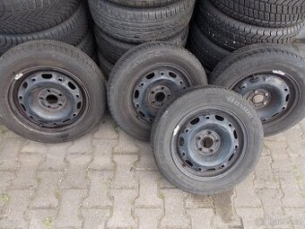 Sada 14" plech disků VW + letní pneu 185/60 R14