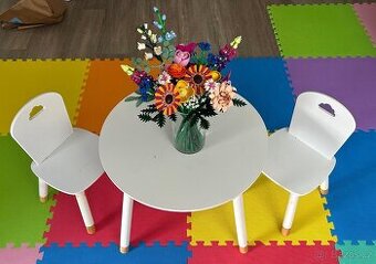 Set Dětský kulatý stolek + 2 židle Dreamboutique Atmosphera