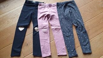 3ks zateplených legin H&M vel 134