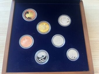 Sada oběžných mincí 2017 proof - dřevěná etue