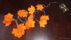 3x sada svítící lístečky / blikající LED světýlka Javor