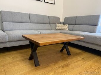 Kovové nohy na stůl ve tvaru X černé (2 ks v sadě)