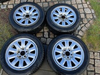 4x plechový disky 5x114 R16, zimní pneu