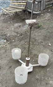 LUSTR kov sklo 3 žárovky