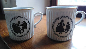 Retro hrnky ROKOKO Dubí kol. r. 1970