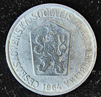 ČESKOSLOVENSKÉ MINCE: VZÁCNY 25h-1964