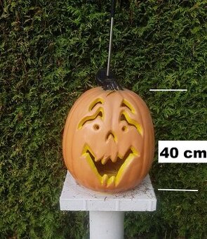Dýně plast 40 cm, Halloween, dekorace