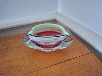 Retro skleněný popelník, miska - Josef Hospodka