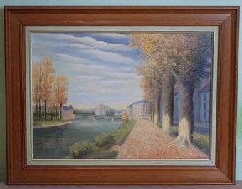 OBRAZ - Olejomalba - R. Goyard - Výhled na Seinu