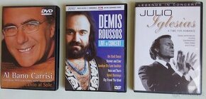 Prodám hudební DVD Julio Iglesias, Demis Roussos, Albano Ca